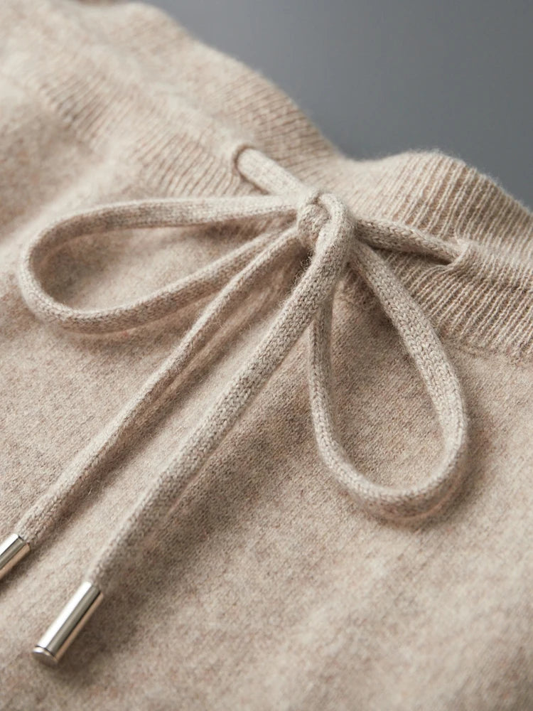 Men' 100% Cashmere Sweater Coat Cashmere Pants Suit