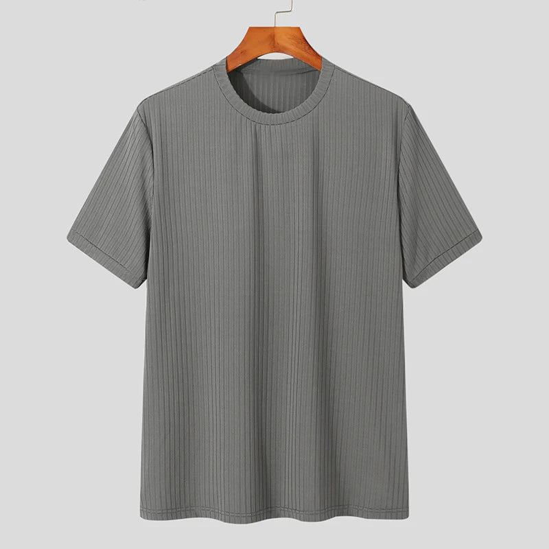 T Shirt Leisure Long Sleeve O Neck Drapped