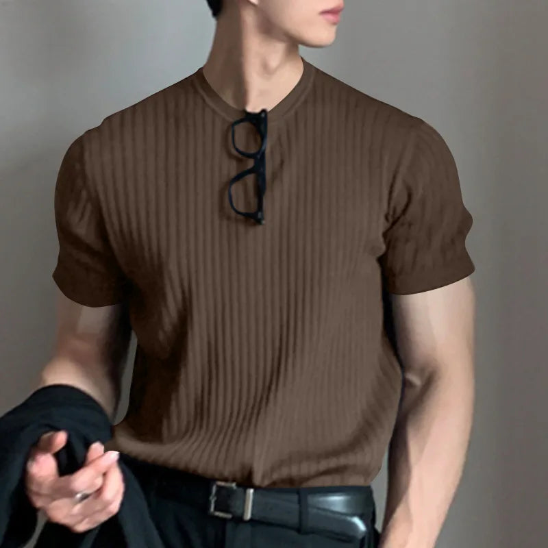 T Shirt Leisure Long Sleeve O Neck Drapped