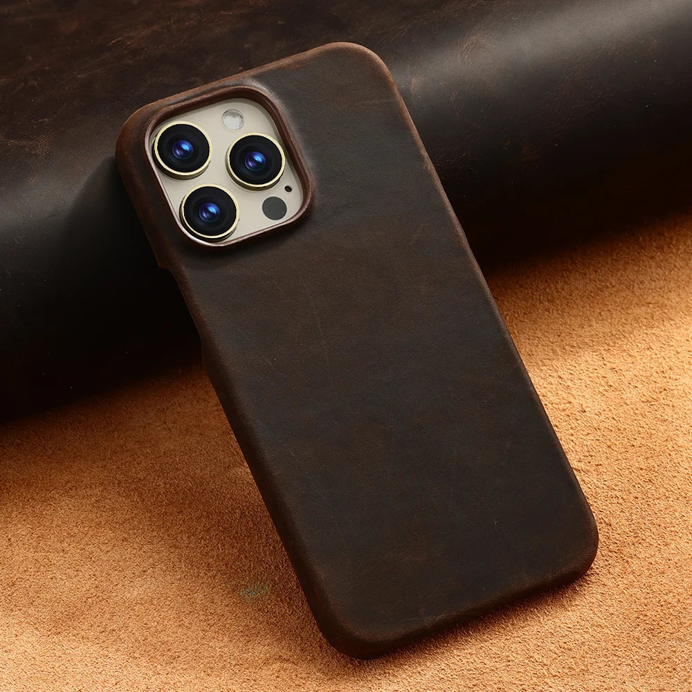 iPhone Case Retro Leather with Magsafe