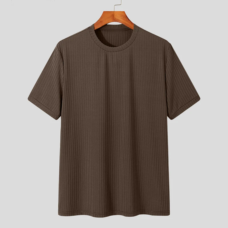 T Shirt Leisure Long Sleeve O Neck Drapped