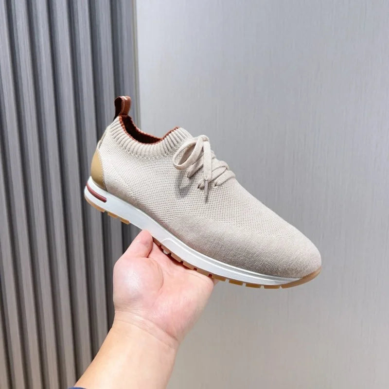 LP Men Summer 2025 Knitted Breathable Mesh Sports Casual Shoes Loro Piana Style