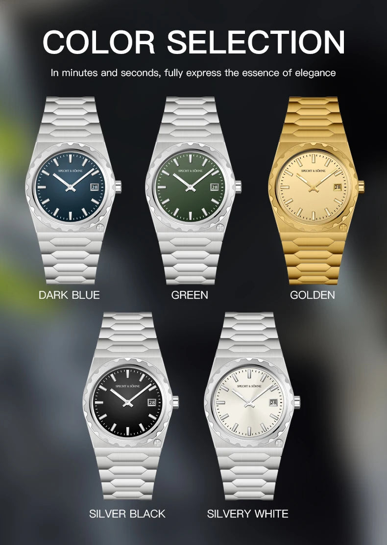 Luxury 37MM Style Quartz Watch For Men Super Slim