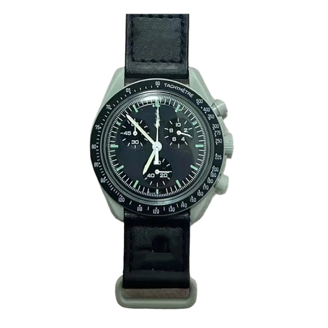 New Men's Moon Multi Functional Chronograph Mercury 6-Hand Chronograph Quartz Watch