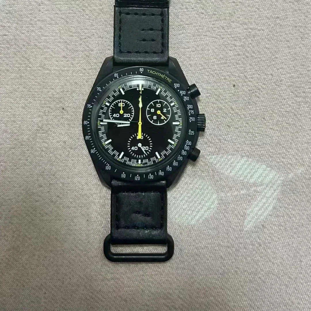 New Men's Moon Multi Functional Chronograph Mercury 6-Hand Chronograph Quartz Watch