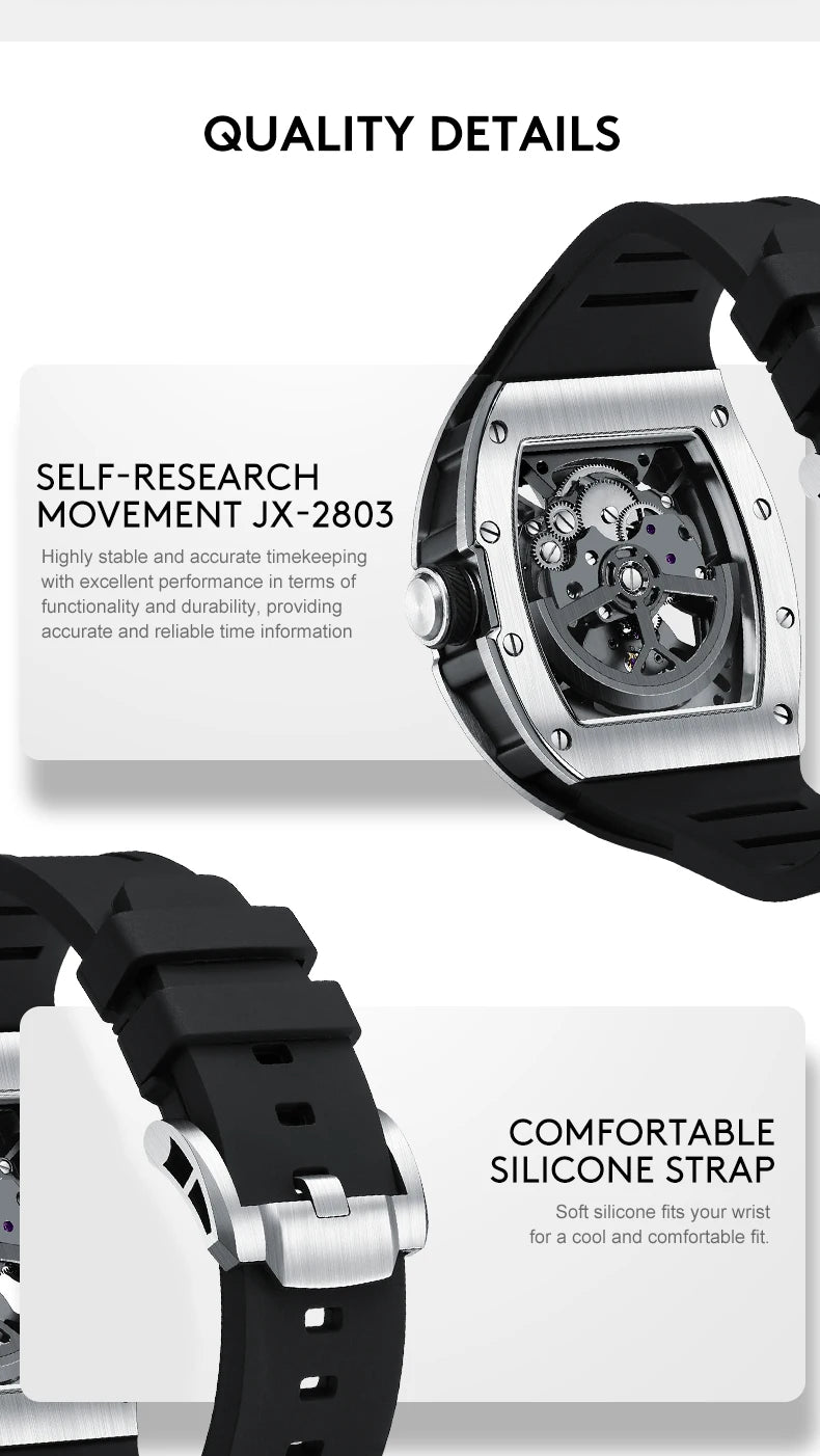 Black White Bubba Skeleton Watch