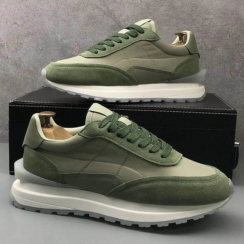 Swiss Style Wedding Party Shoes Vulcanized Breathable Casual Sneakers Round Toe Thick Bottom Business Leisure Walking Loaf V86
