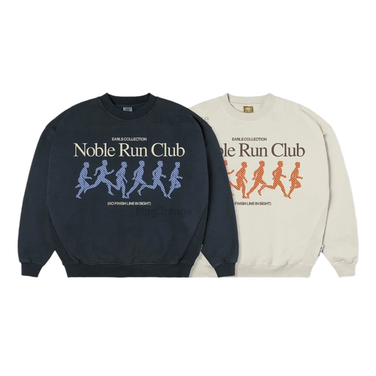 Noble Run Club Alphabet Printed Sweatshirt Heavy Cotton
