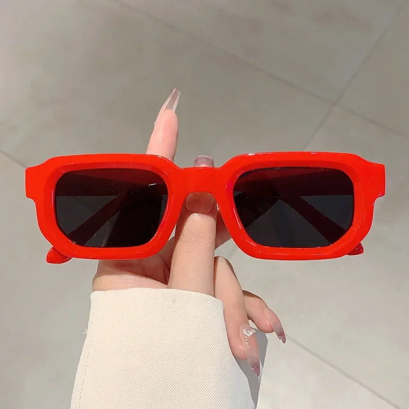 Vintage Rectangle Frame Sunglasses Fashion Retro Sun Glasses