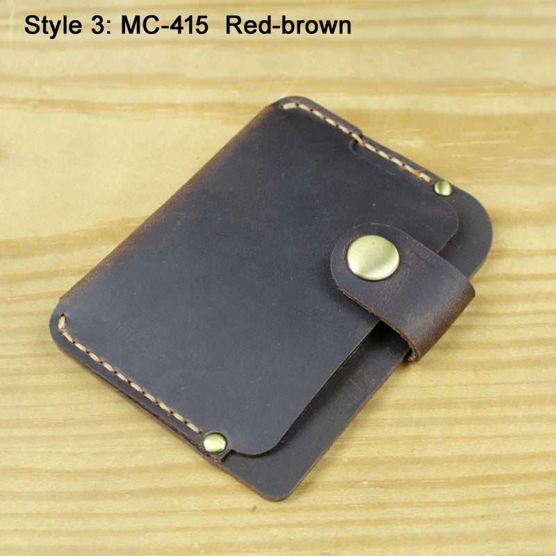 Card Holder Luxury Handmade Genuine Leather Card Wallet Men Credit Card holder Women ID Sleeve Name Card Holder Cowhide Business Card Case