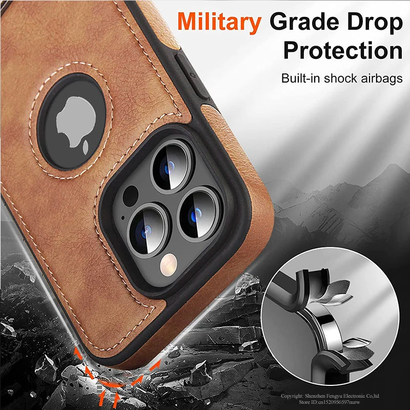 Leather Kickstand Phone Cases for iPhone
