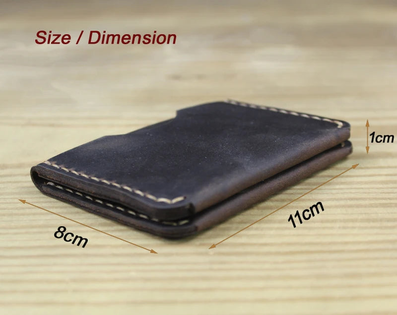 Card Holder Luxury Handmade Genuine Leather Card Wallet Men Credit Card holder Women ID Sleeve Name Card Holder Cowhide Business Card Case