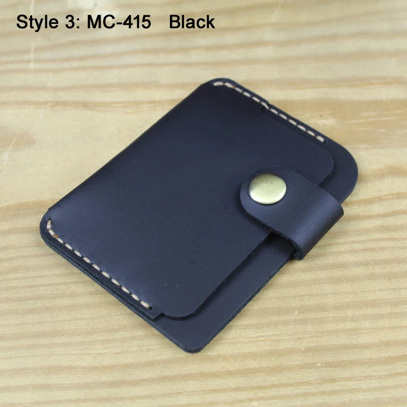 Card Holder Luxury Handmade Genuine Leather Card Wallet Men Credit Card holder Women ID Sleeve Name Card Holder Cowhide Business Card Case