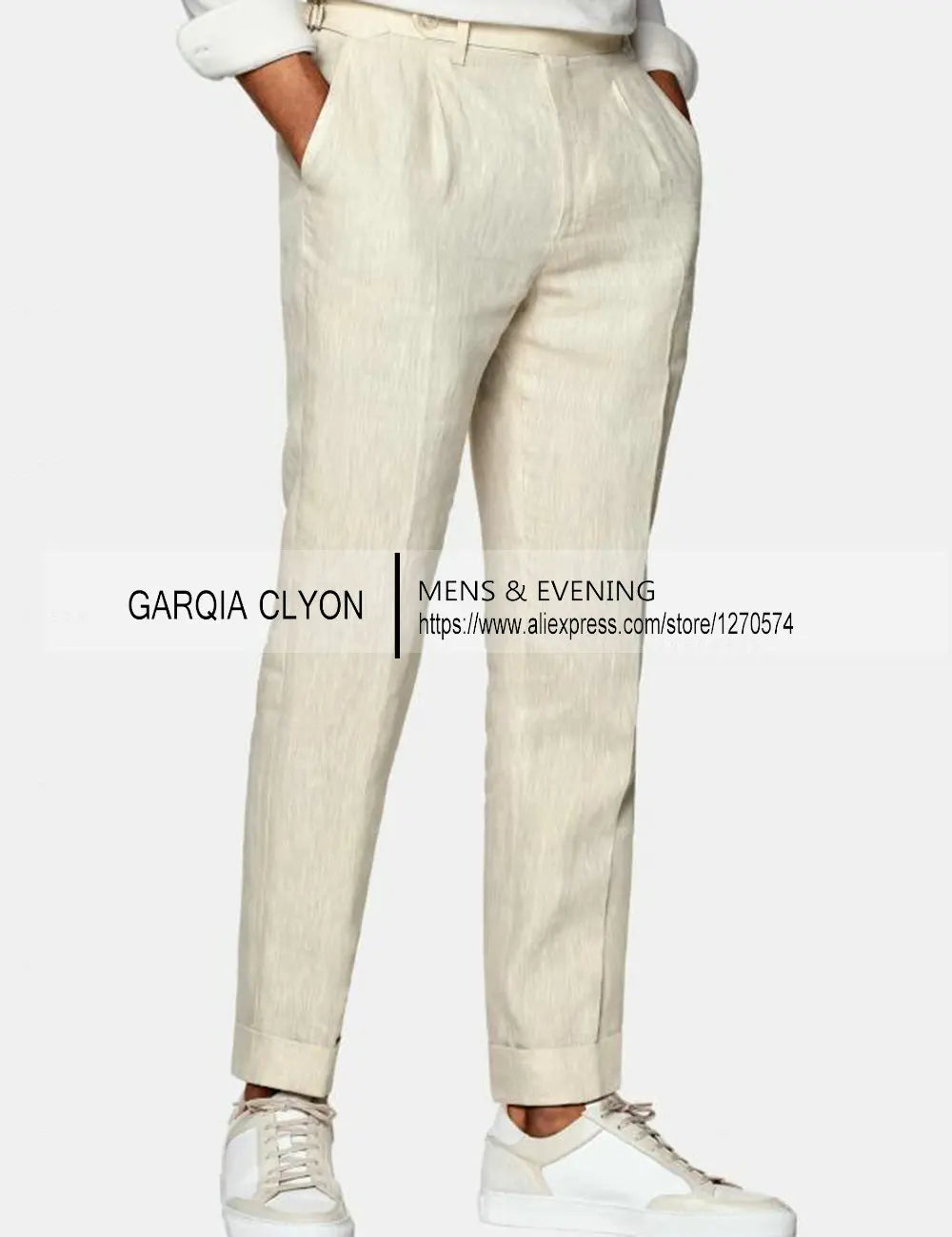 Set Linen Men's Suits With Belt Tuxedo Summer Casual Style