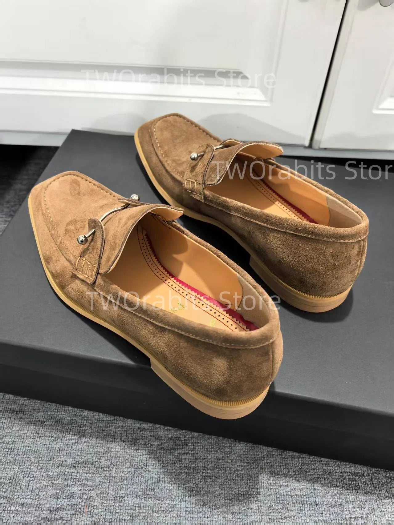 Buckle Loafer Suede Oxford Shoes