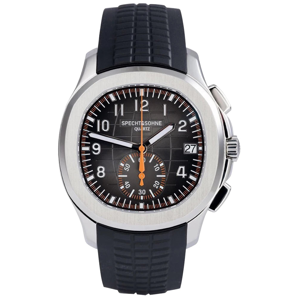 Chronograph Sports Watches For Men Orange Top Brand Luxury Rubber Wrist Watch Fashion Chronograph Wristwatch Relogio Masculino