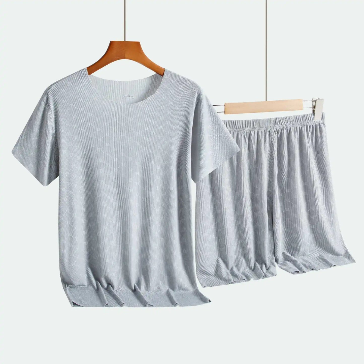 Pajamas Homewear Set Printed Ice Silk