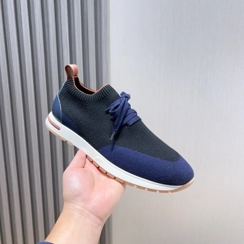LP  Men Summer 2025 Knitted Breathable Mesh Sports Casual Shoes Loro Piana Style