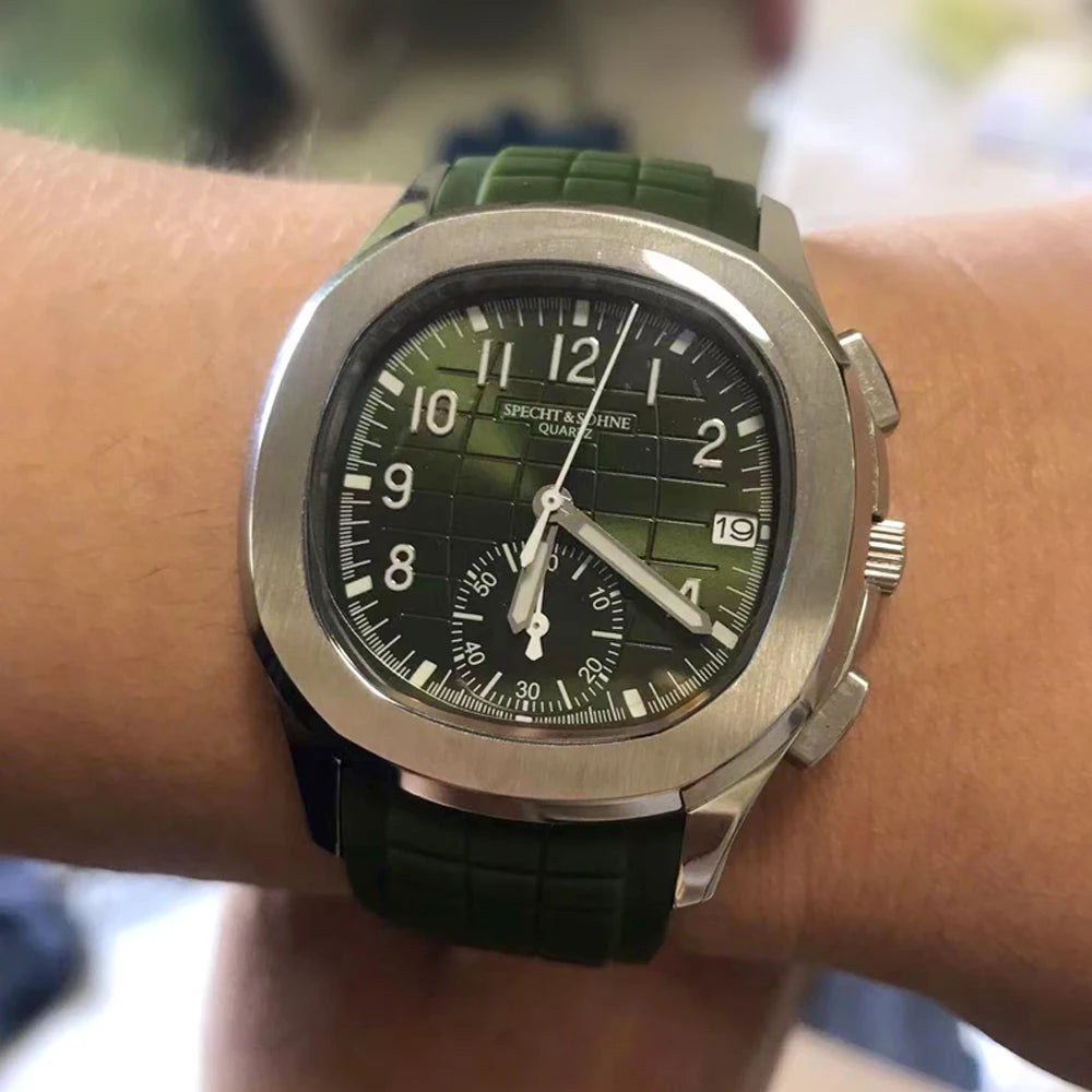 Chronograph Sports Watches For Men Orange Top Brand Luxury Rubber Wrist Watch Fashion Chronograph Wristwatch Relogio Masculino