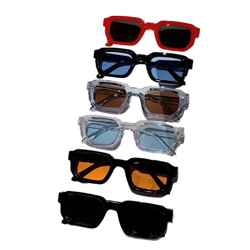 Vintage Rectangle Frame Sunglasses Fashion Retro Sun Glasses