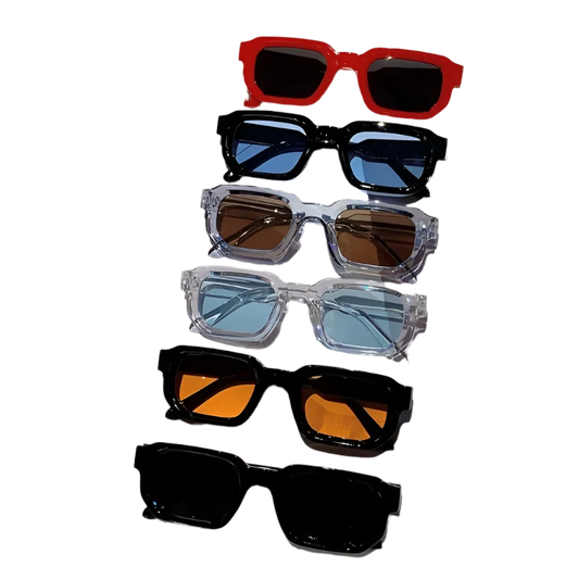 Vintage Rectangle Frame Sunglasses Fashion Retro Sun Glasses