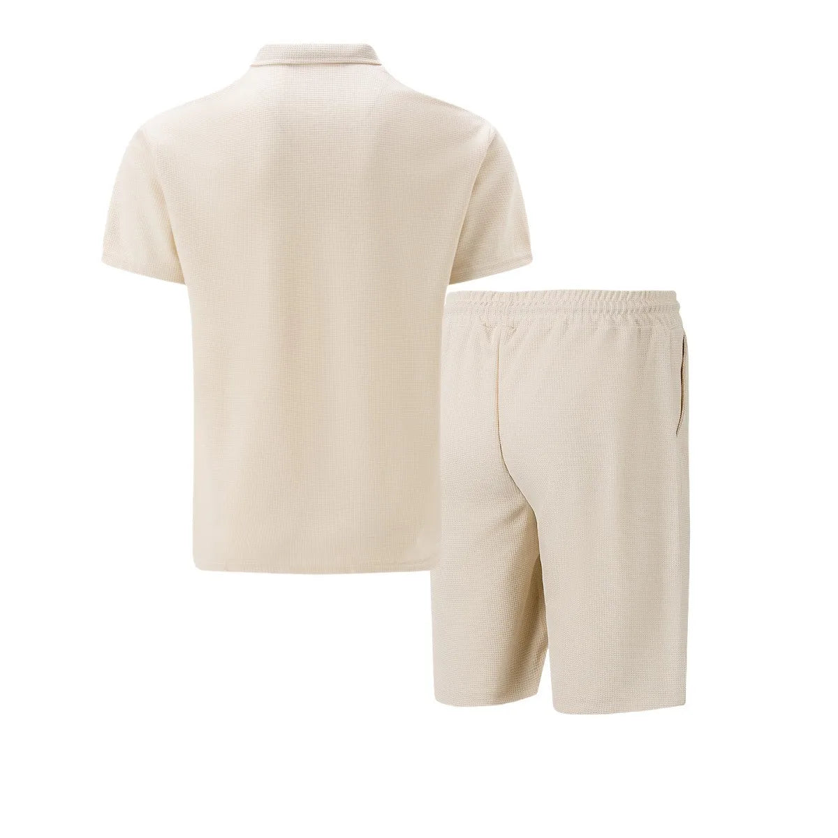 zip-Up lapel short-sleeve suit