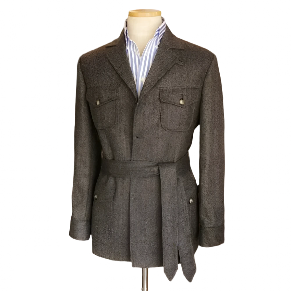 Men Coat With Belt Vintage