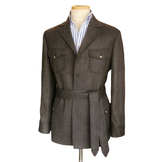 Men Coat With Belt Vintage