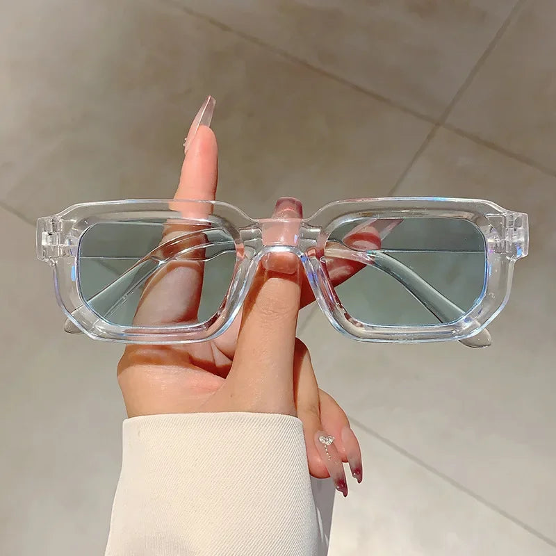 Vintage Rectangle Frame Sunglasses Fashion Retro Sun Glasses