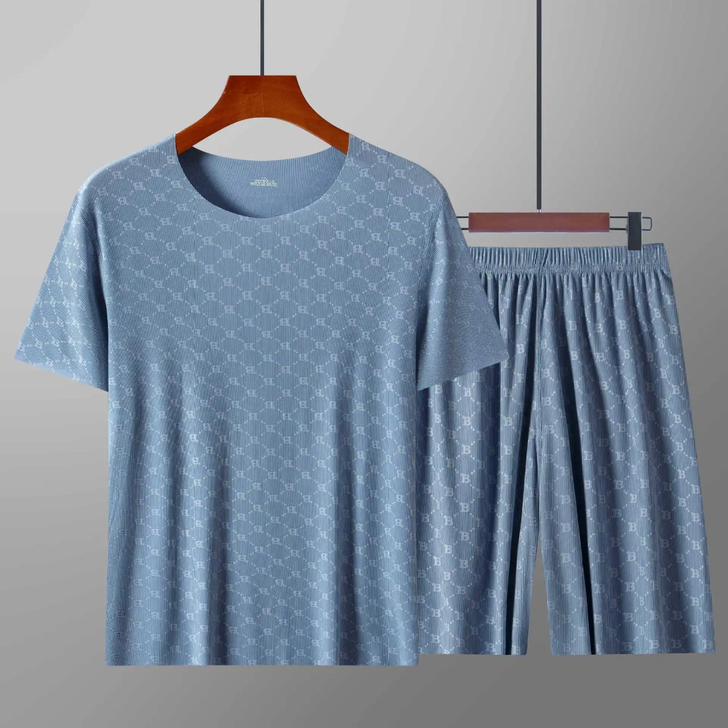 Pajamas Homewear Set Printed Ice Silk