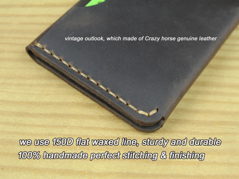 Card Holder Luxury Handmade Genuine Leather Card Wallet Men Credit Card holder Women ID Sleeve Name Card Holder Cowhide Business Card Case