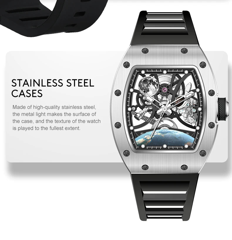 Black White Bubba Skeleton Watch
