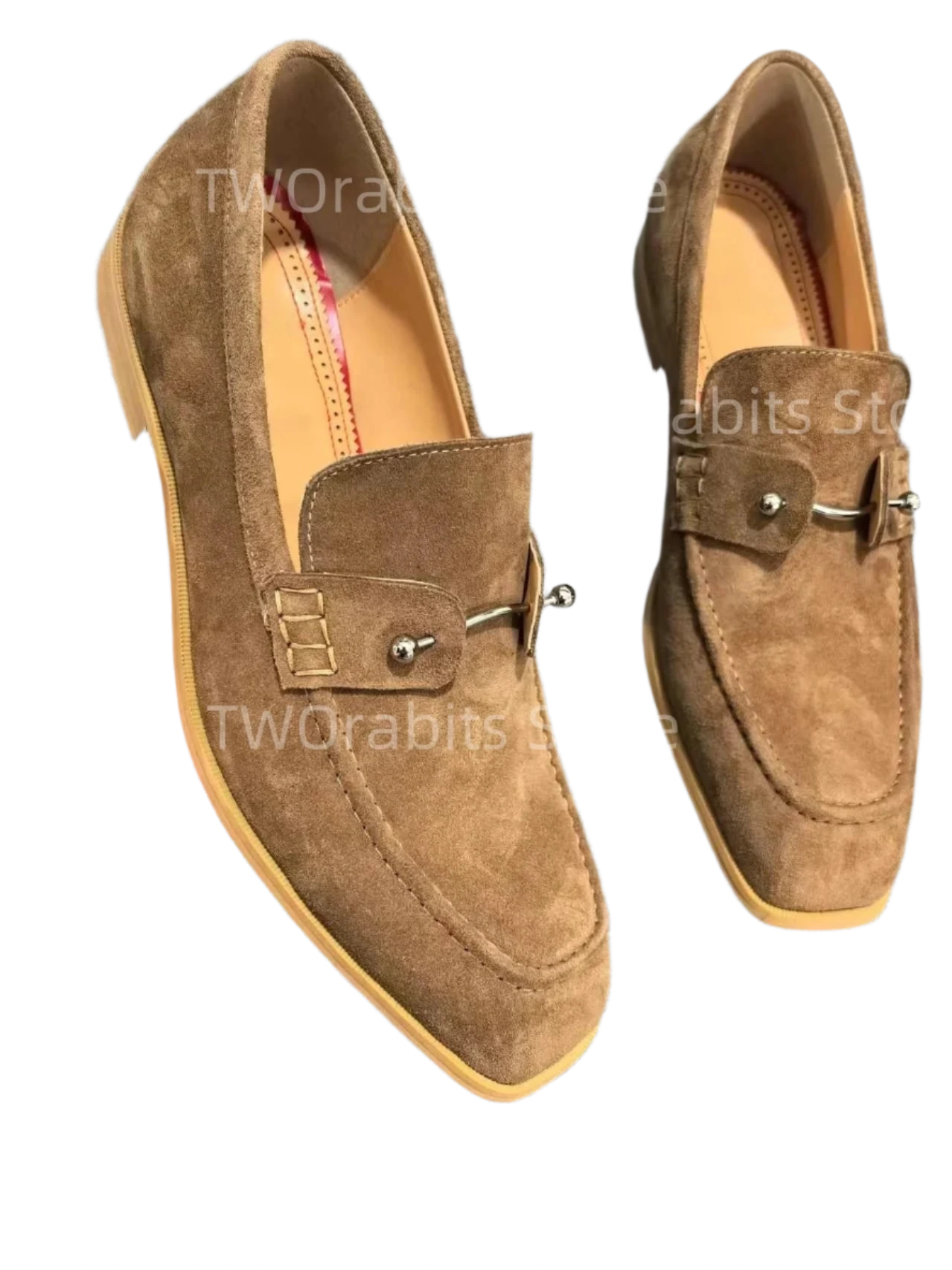 Buckle Loafer Suede Oxford Shoes