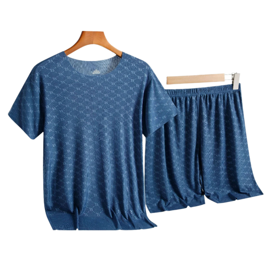 Pajamas Homewear Set Printed Ice Silk