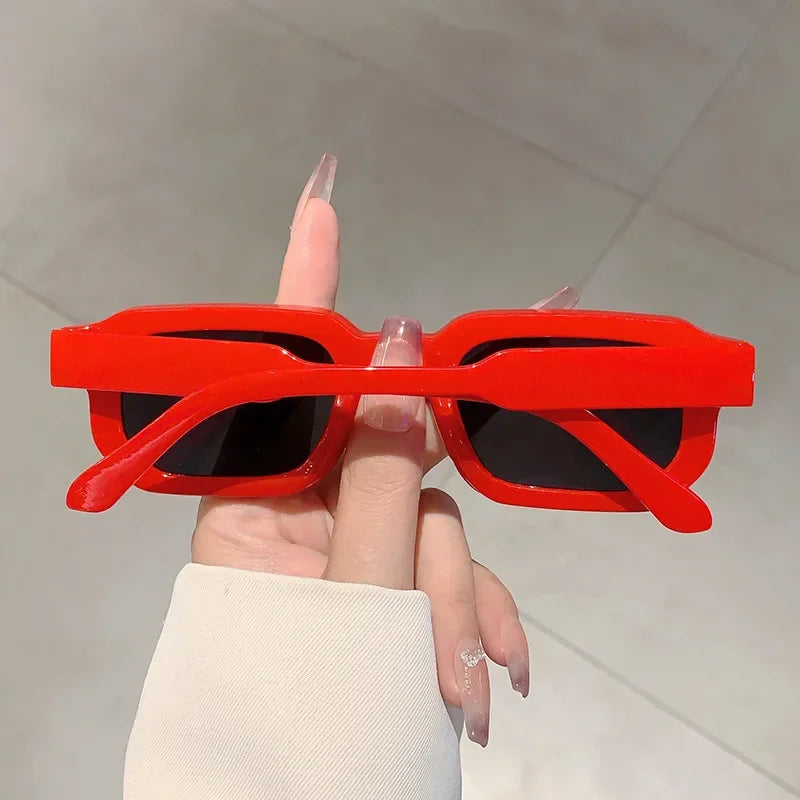 Vintage Rectangle Frame Sunglasses Fashion Retro Sun Glasses