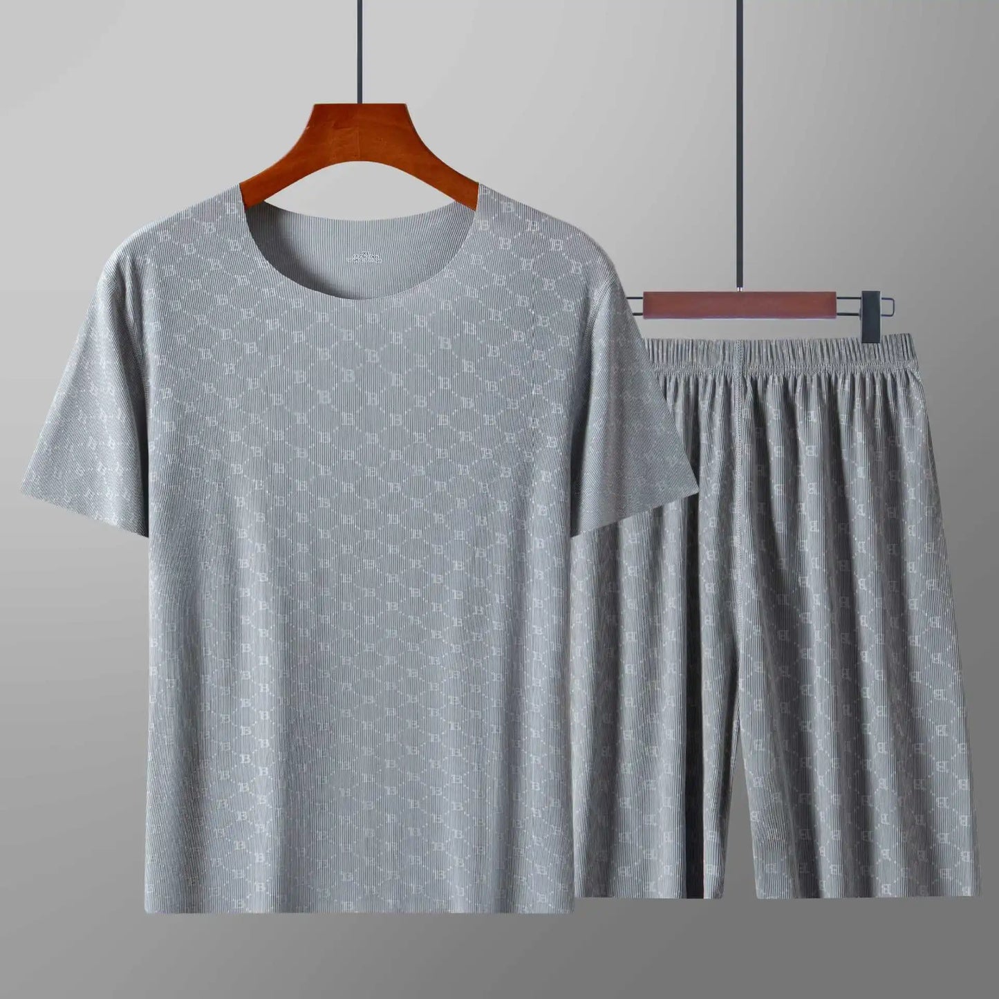 Pajamas Homewear Set Printed Ice Silk