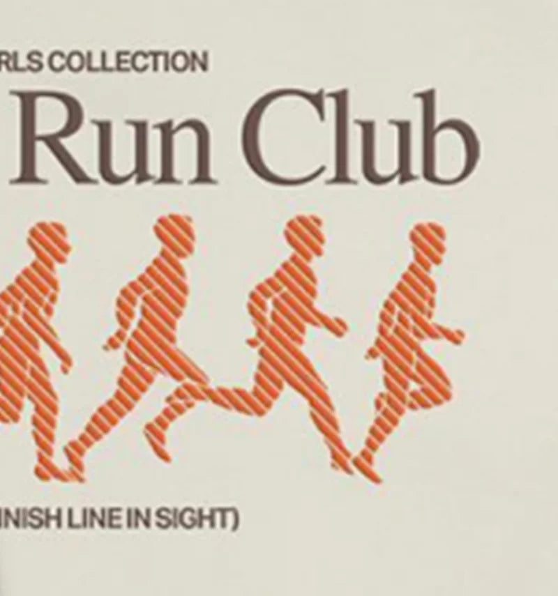 Noble Run Club Alphabet Printed Sweatshirt Heavy Cotton