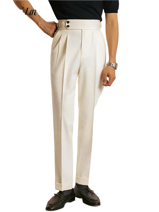 Slim Straight Trousers Mens Naples Style Swiss Developed