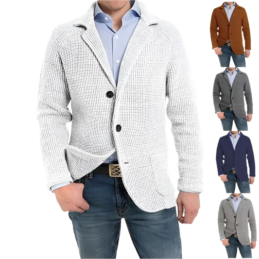 Mens Casual Knitted Cardigan Sweater Fashion Long Sleeve Pocket Cardigan Knitted Sweater Mens Jackets