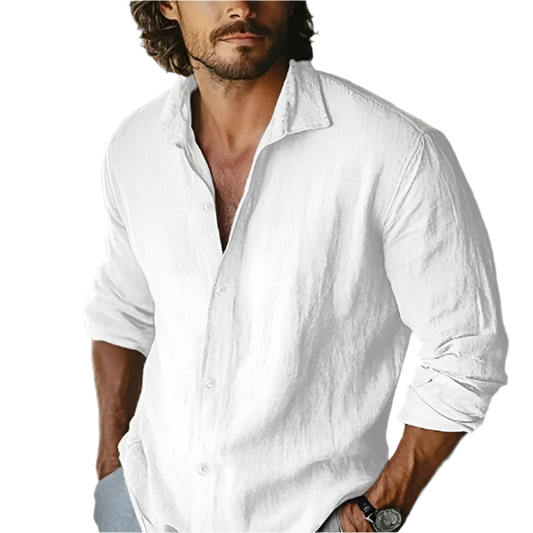 Linen Shirt Button-up Turn-down Collar Leisure Shirts