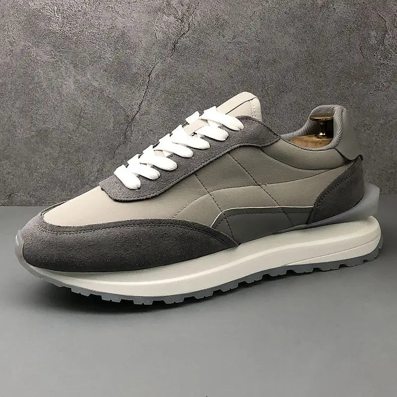 Swiss Style Wedding Party Shoes Vulcanized Breathable Casual Sneakers Round Toe Thick Bottom Business Leisure Walking Loaf V86