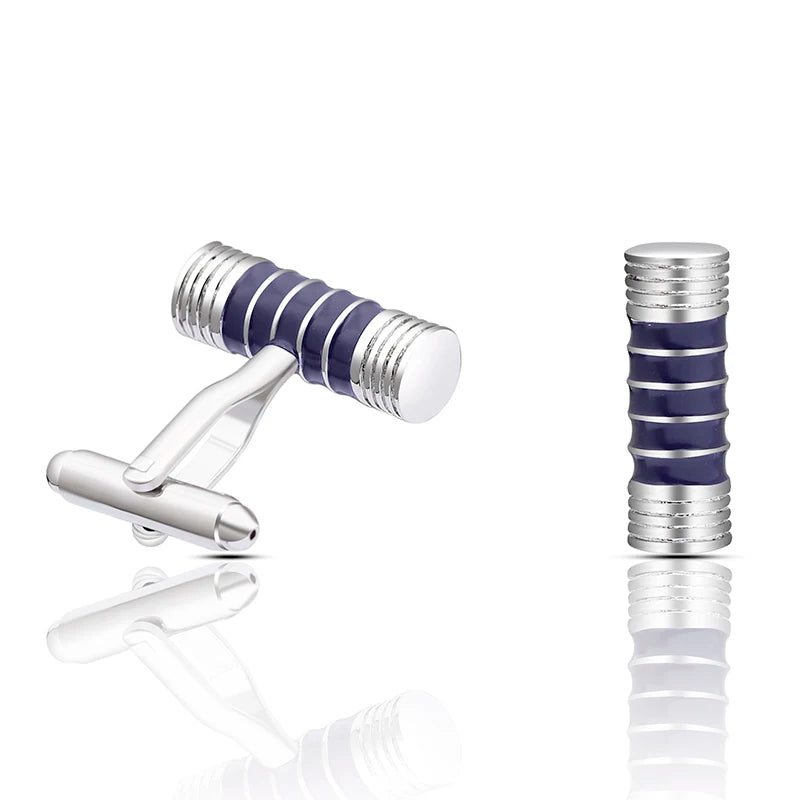Brass Thread Cylinder Cufflinks