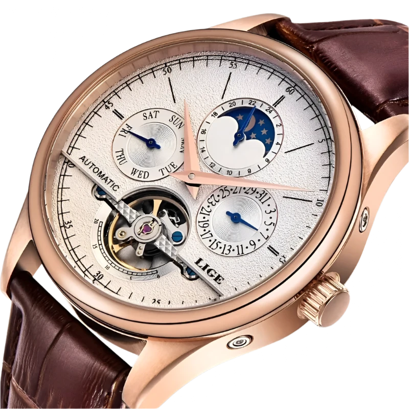 Automatic Watch Tourbillon Genuine Leather