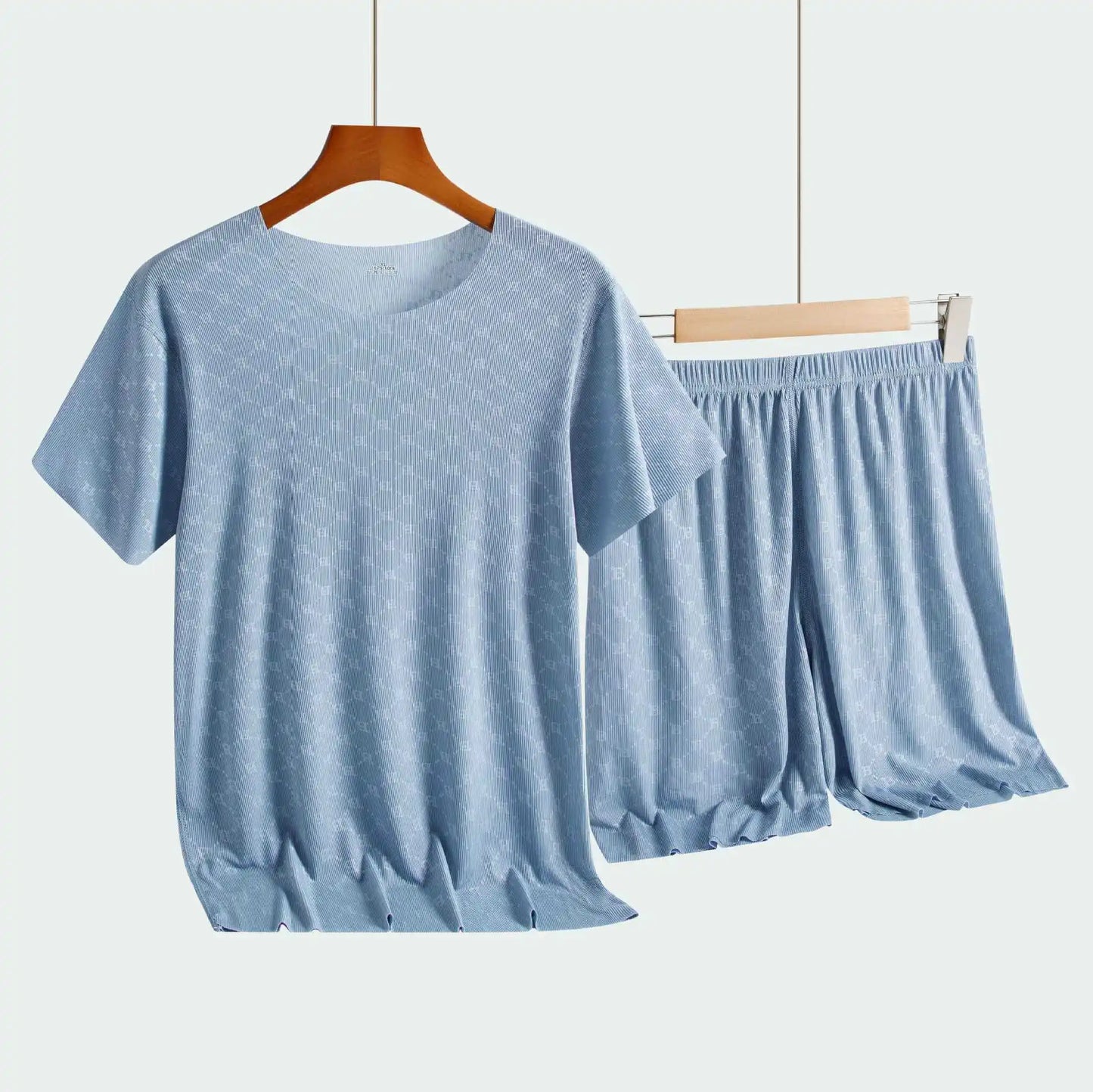 Pajamas Homewear Set Printed Ice Silk