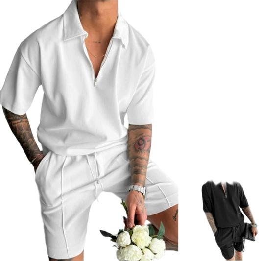 Spring Summer Suit Shorts and Shirt High Quality Cotton
