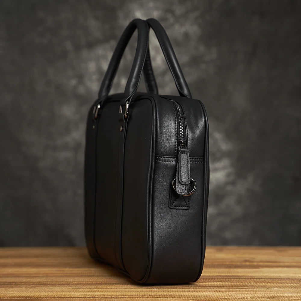 Genuine Leather Business Men's Briefcase Laptop Bag
