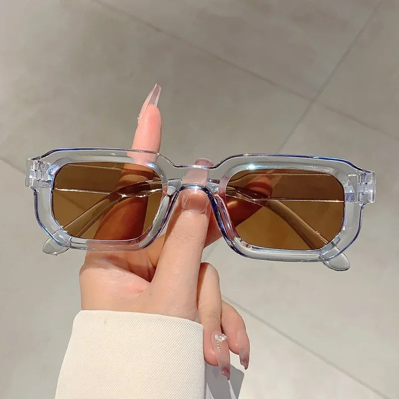 Vintage Rectangle Frame Sunglasses Fashion Retro Sun Glasses