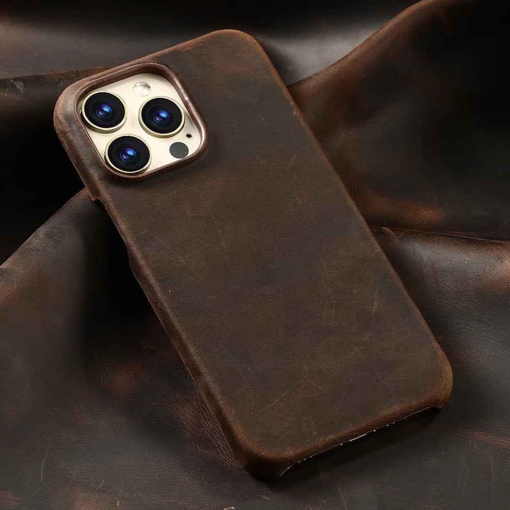 iPhone Case Retro Leather with Magsafe