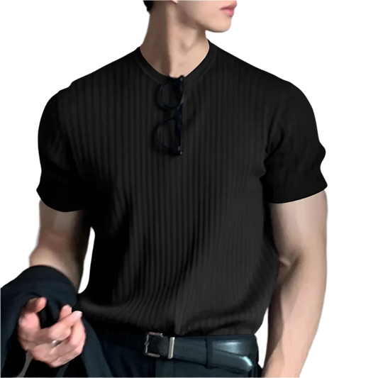 T Shirt Leisure Long Sleeve O Neck Drapped
