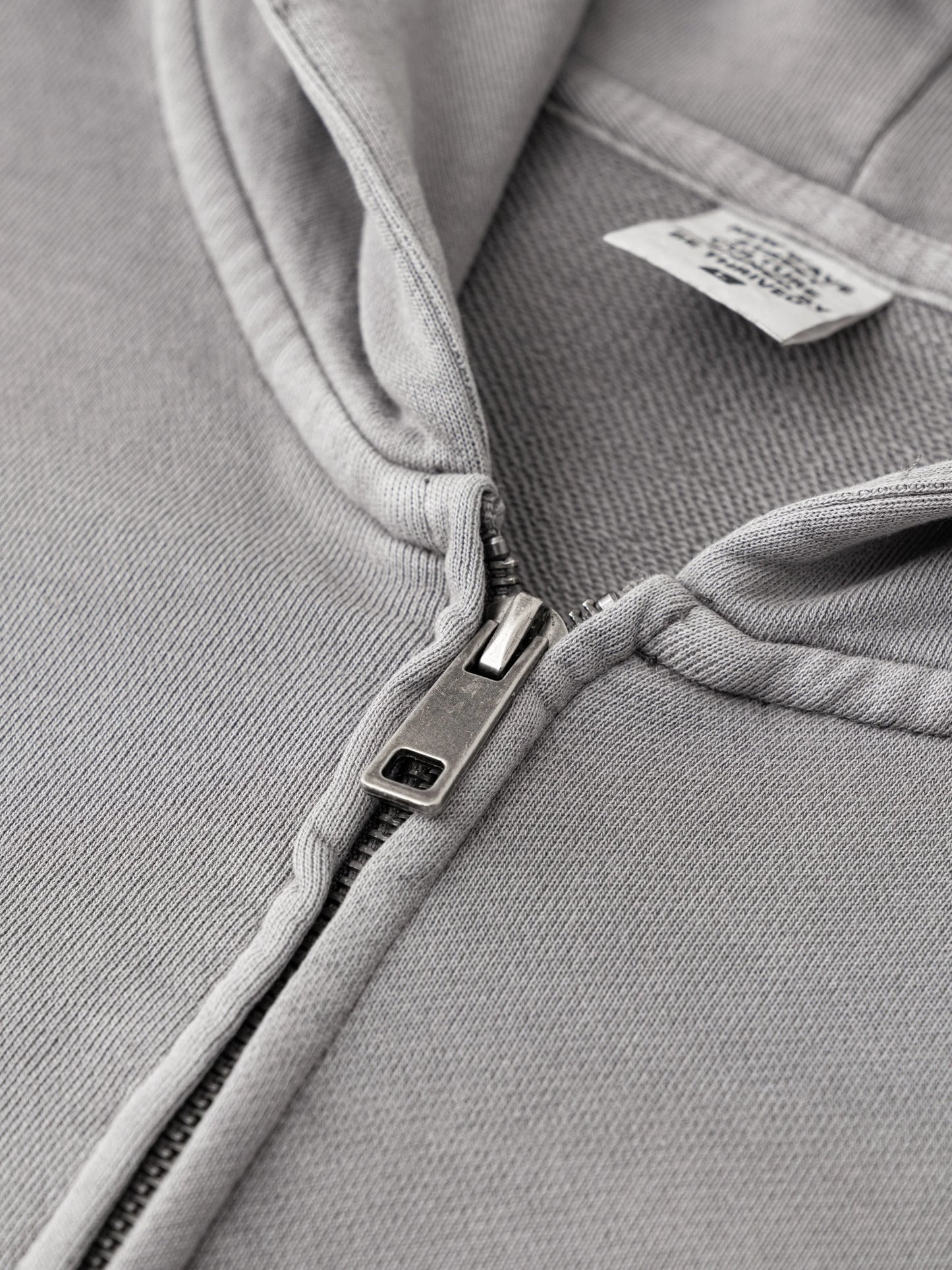 Retro SpringSommer Men Women Teenagers Washed Zipper Hoodies Heavy Cotton